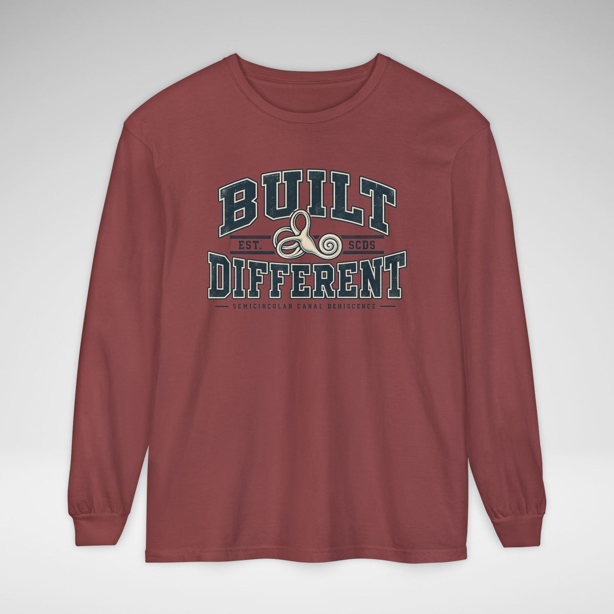 Built Different SCDS Awareness Comfort Colors Unisex Garment-dyed Long Sleeve T-Shirt