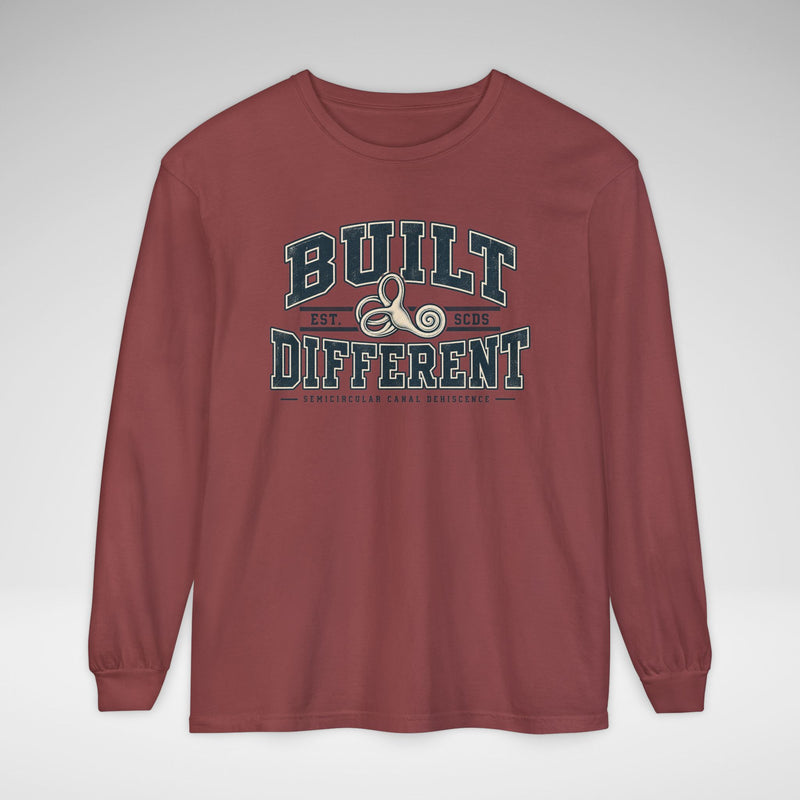 Built Different SCDS Awareness Comfort Colors Unisex Garment-dyed Long Sleeve T-Shirt