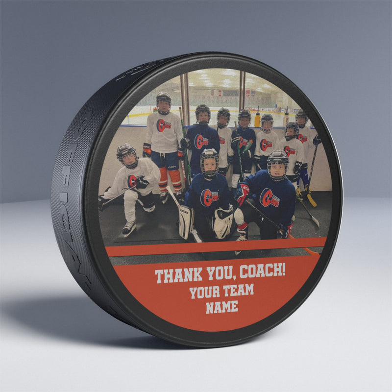 Custom Team Photo Hockey Puck