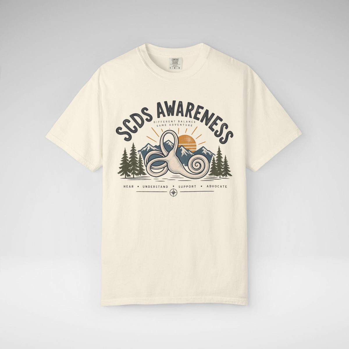 SCDS Awareness “Different Balance, Same Adventure” Comfort Colors Unisex Garment-Dyed T-shirt