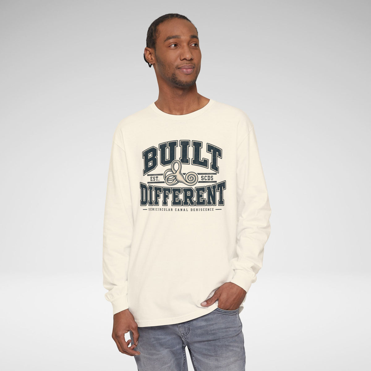 Built Different SCDS Awareness Comfort Colors Unisex Garment-dyed Long Sleeve T-Shirt