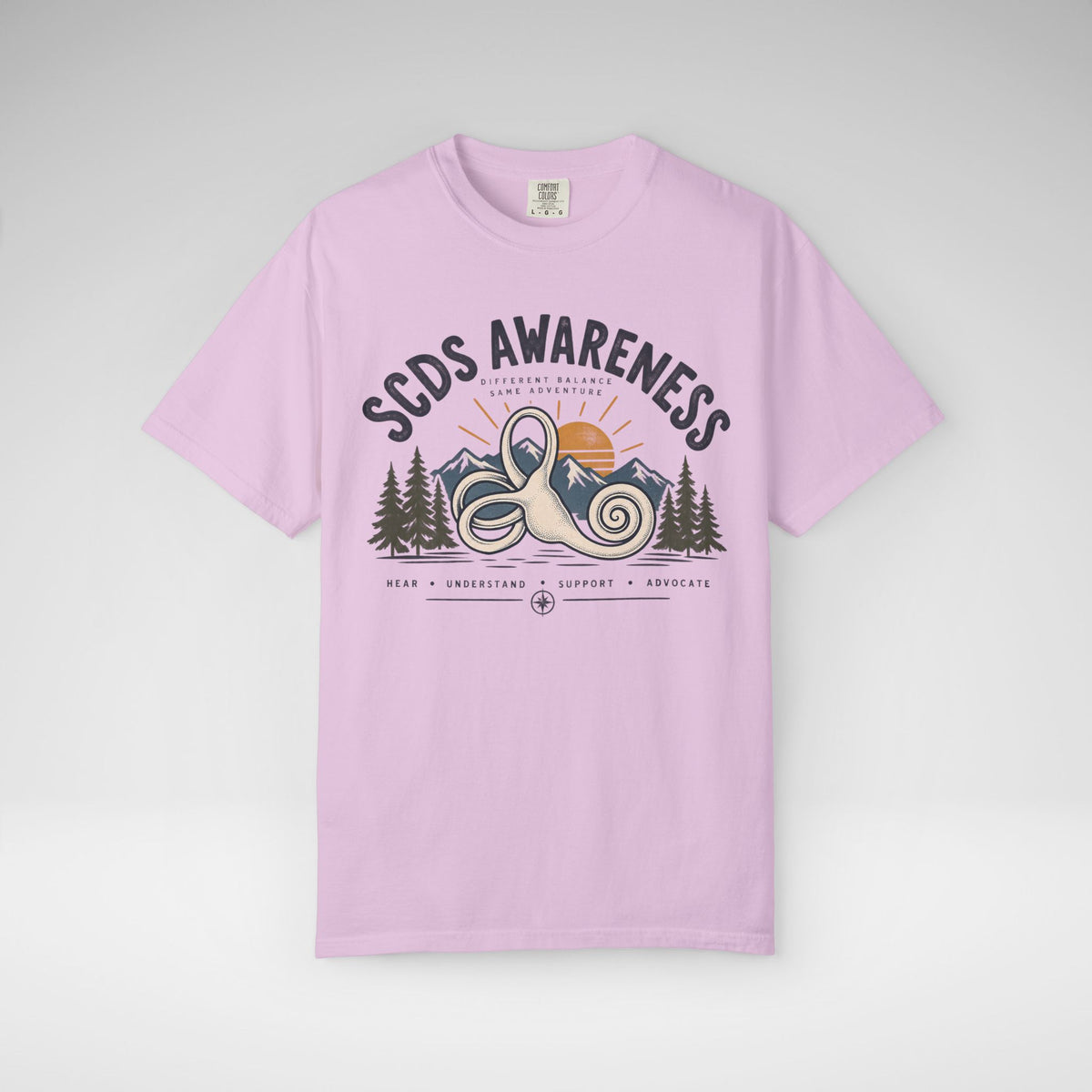 SCDS Awareness “Different Balance, Same Adventure” Comfort Colors Unisex Garment-Dyed T-shirt