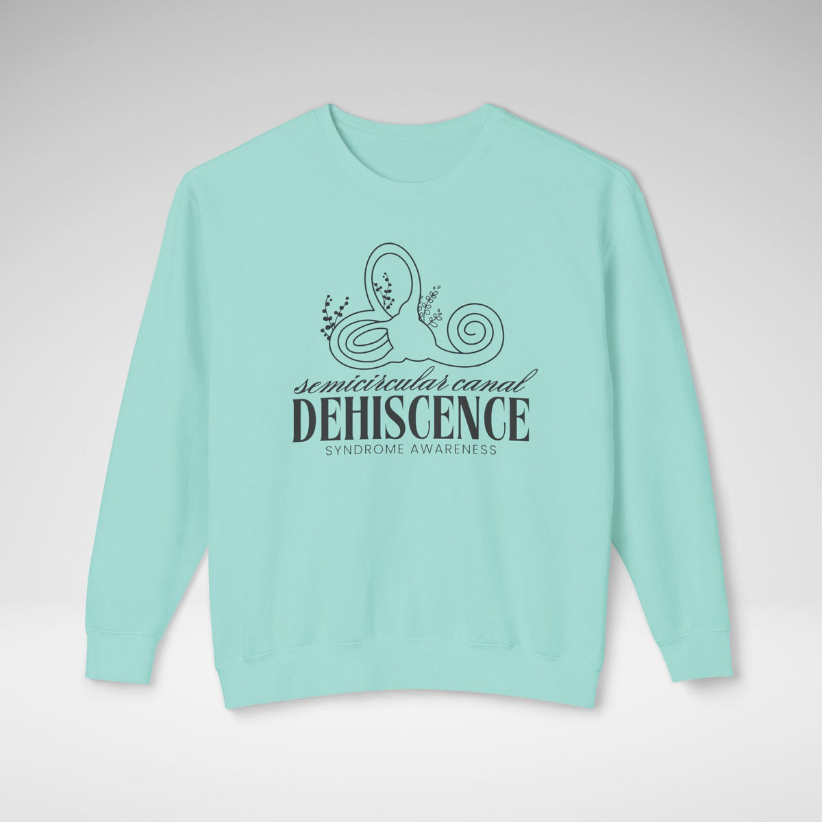Semicircular Canal Dehiscence Syndrome Awareness Unisex Lightweight Comfort Colors Crewneck Sweatshirt