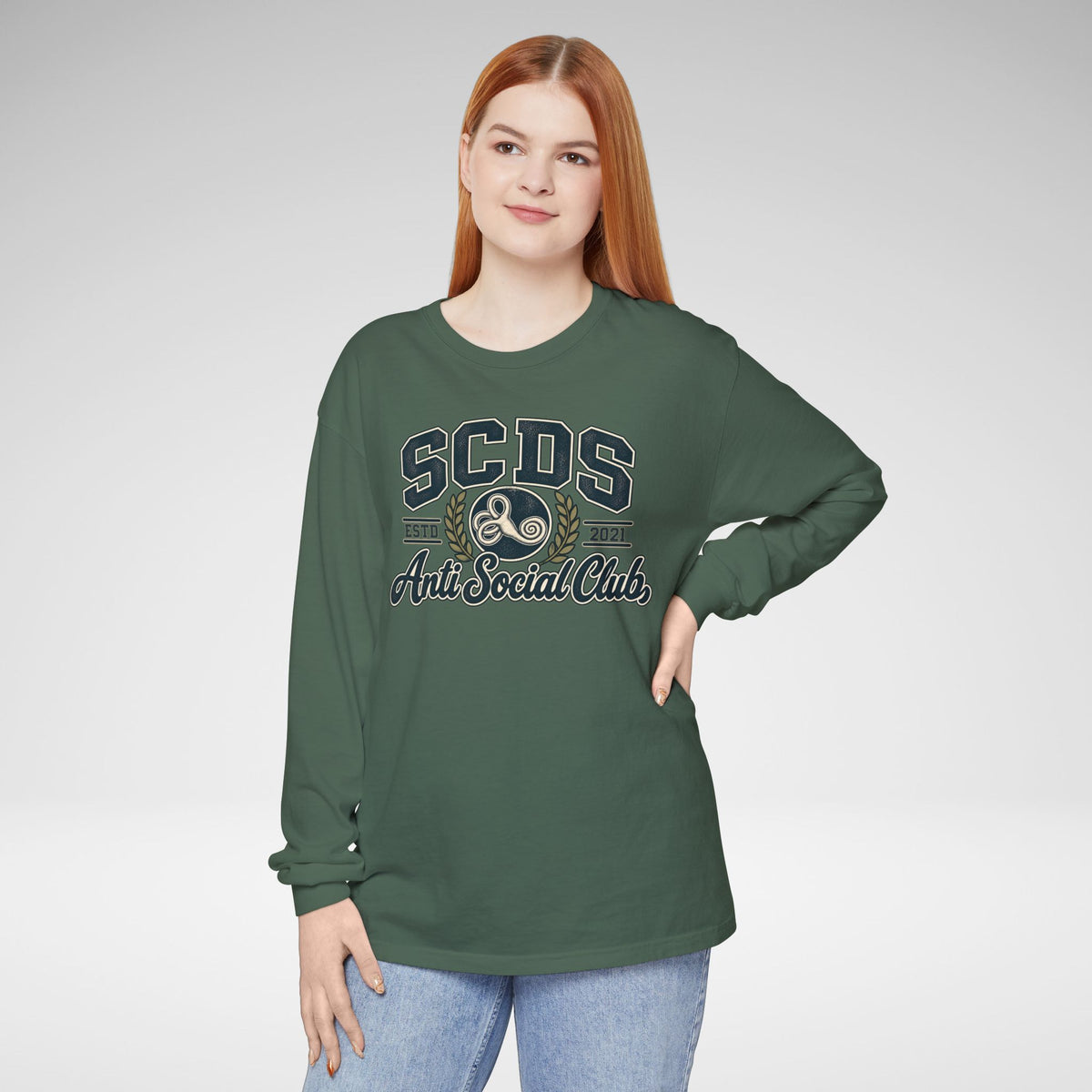 SCDS Anti Social Club Comfort Colors Unisex Garment-dyed Long Sleeve T-Shirt