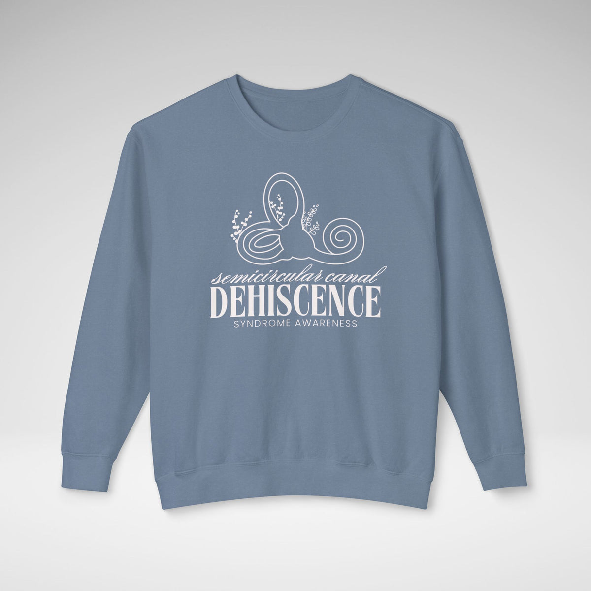 Semicircular Canal Dehiscence Syndrome Awareness Unisex Lightweight Comfort Colors Crewneck Sweatshirt