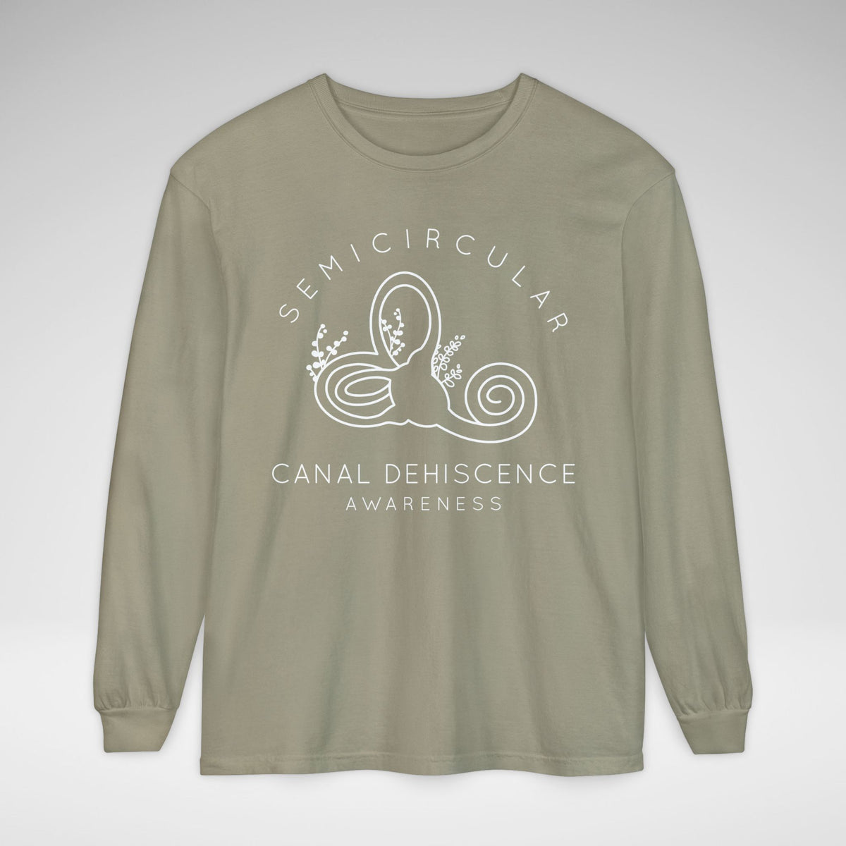 Semicircular Canal Dehiscence Comfort Colors Unisex Garment-dyed Long Sleeve T-Shirt