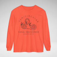 Semicircular Canal Dehiscence Comfort Colors Unisex Garment-dyed Long Sleeve T-Shirt