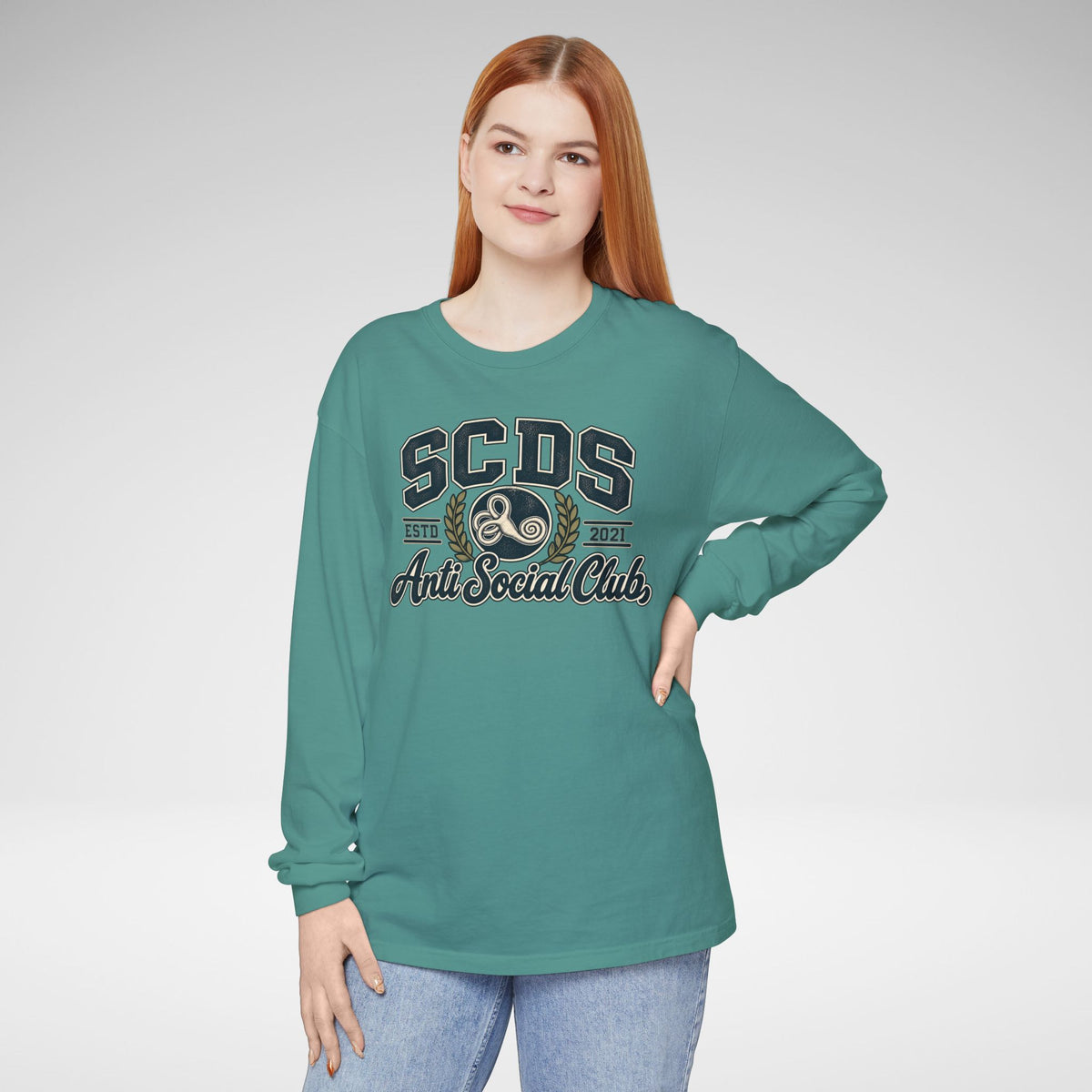 SCDS Anti Social Club Comfort Colors Unisex Garment-dyed Long Sleeve T-Shirt