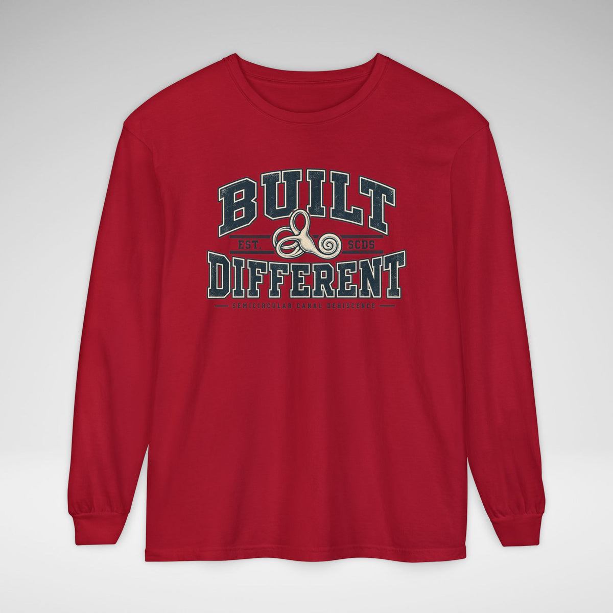 Built Different SCDS Awareness Comfort Colors Unisex Garment-dyed Long Sleeve T-Shirt