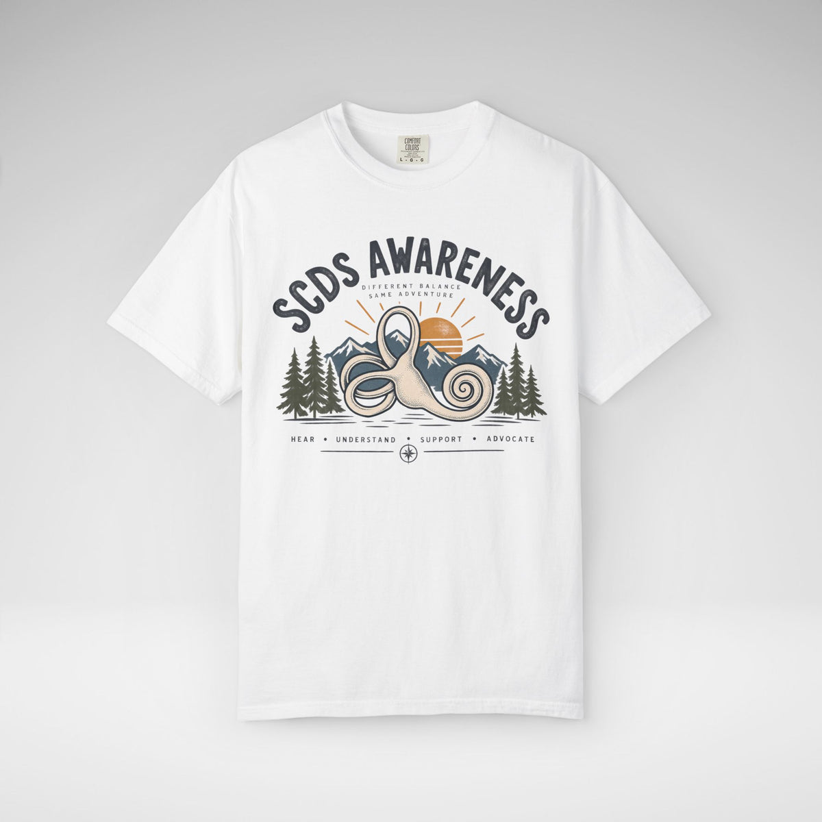 SCDS Awareness “Different Balance, Same Adventure” Comfort Colors Unisex Garment-Dyed T-shirt
