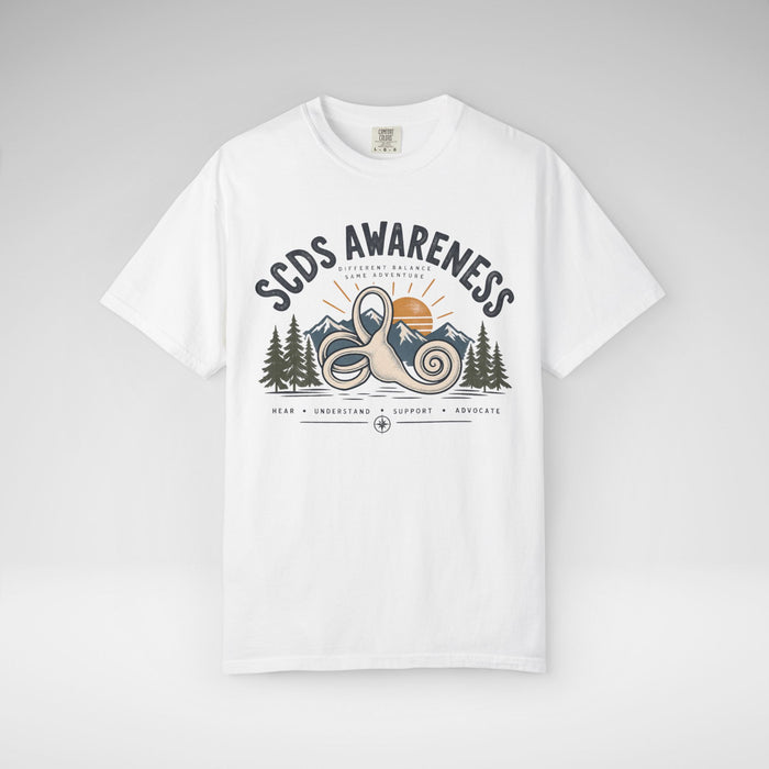 SCDS Awareness “Different Balance, Same Adventure” Comfort Colors Unisex Garment-Dyed T-shirt
