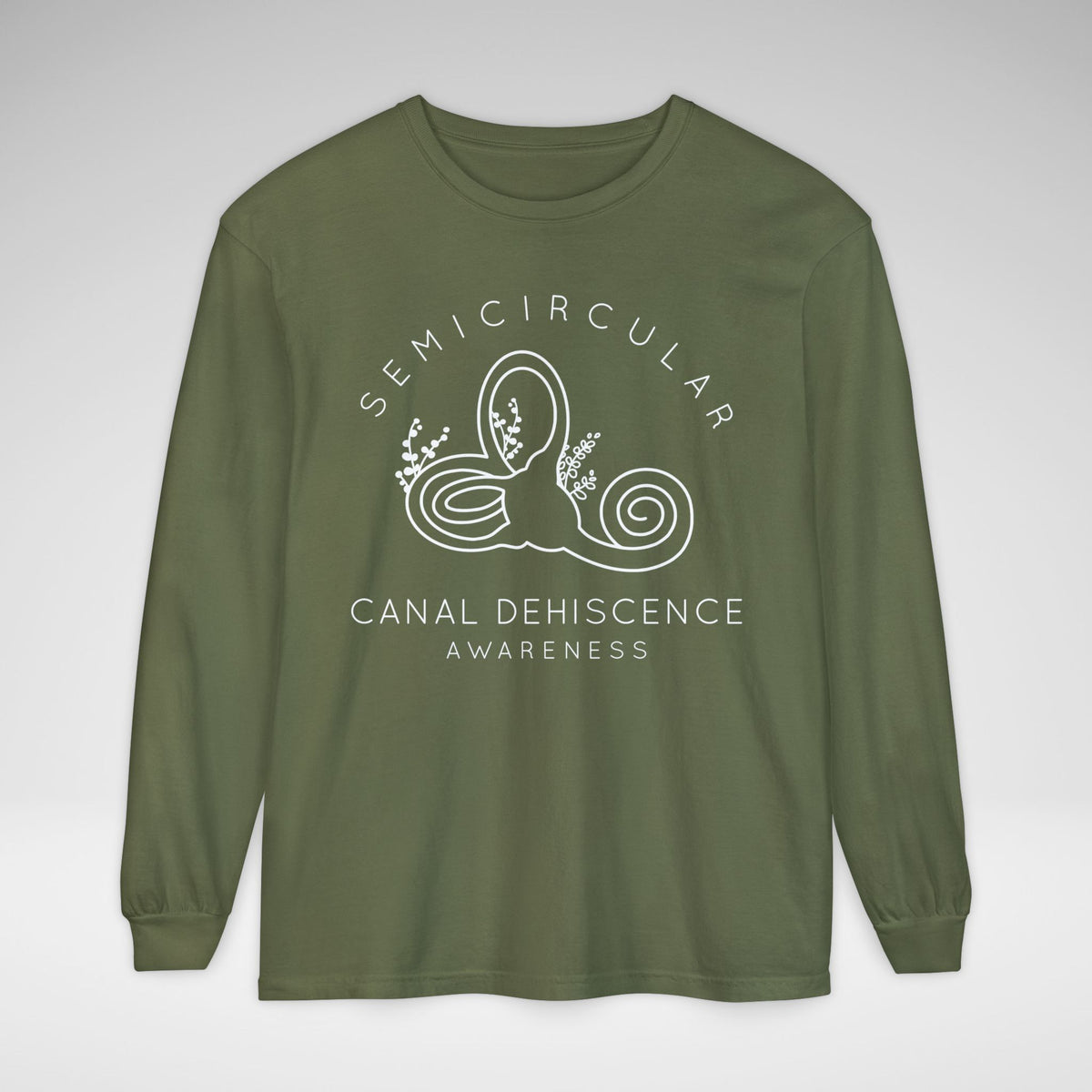 Semicircular Canal Dehiscence Comfort Colors Unisex Garment-dyed Long Sleeve T-Shirt