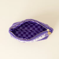 Game Day Stuff Sherpa Pouch – Cozy Zip Bag with Wipeable Lining
