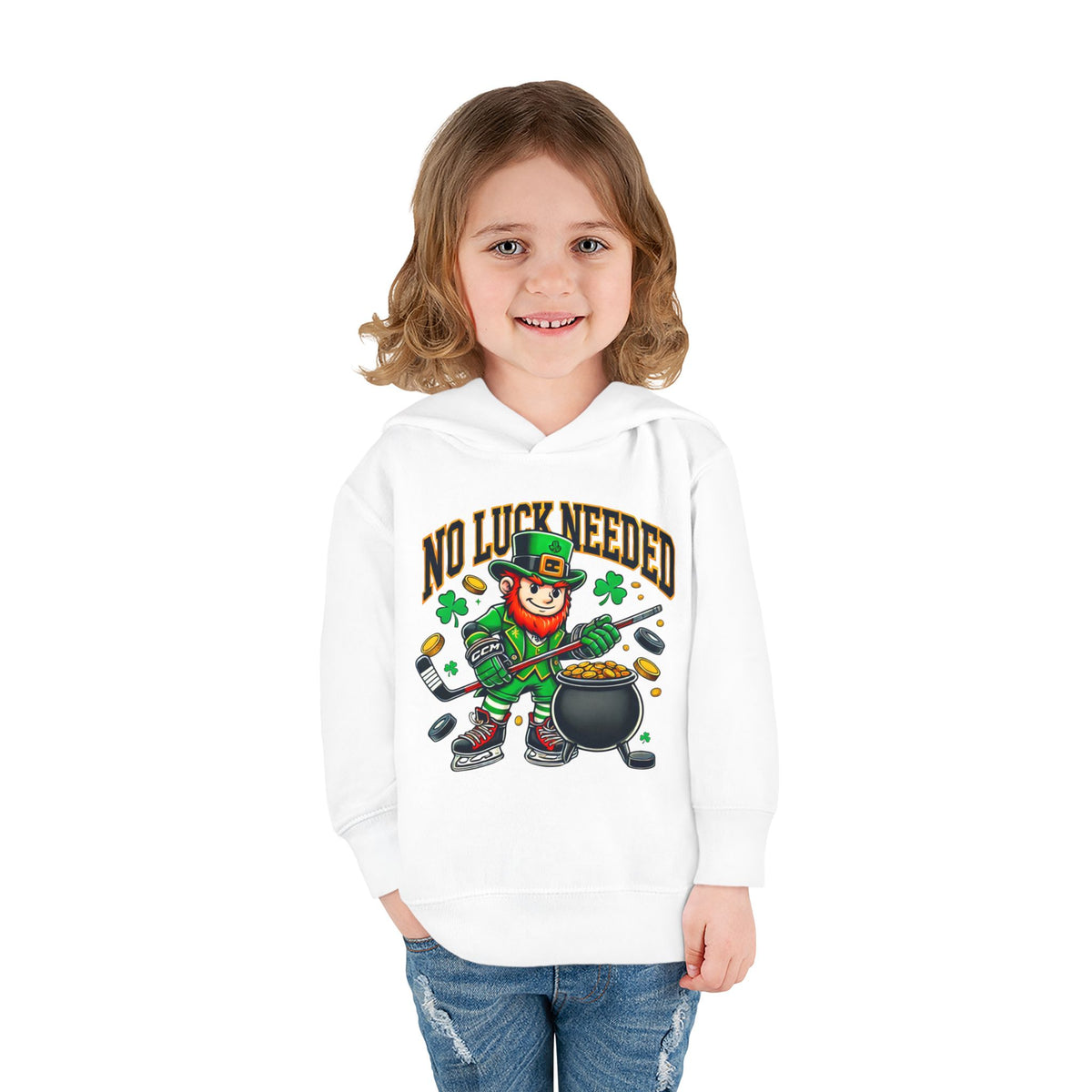 No Luck Needed Toddler Hoodie - Fun St. Patrick's Day Pullover