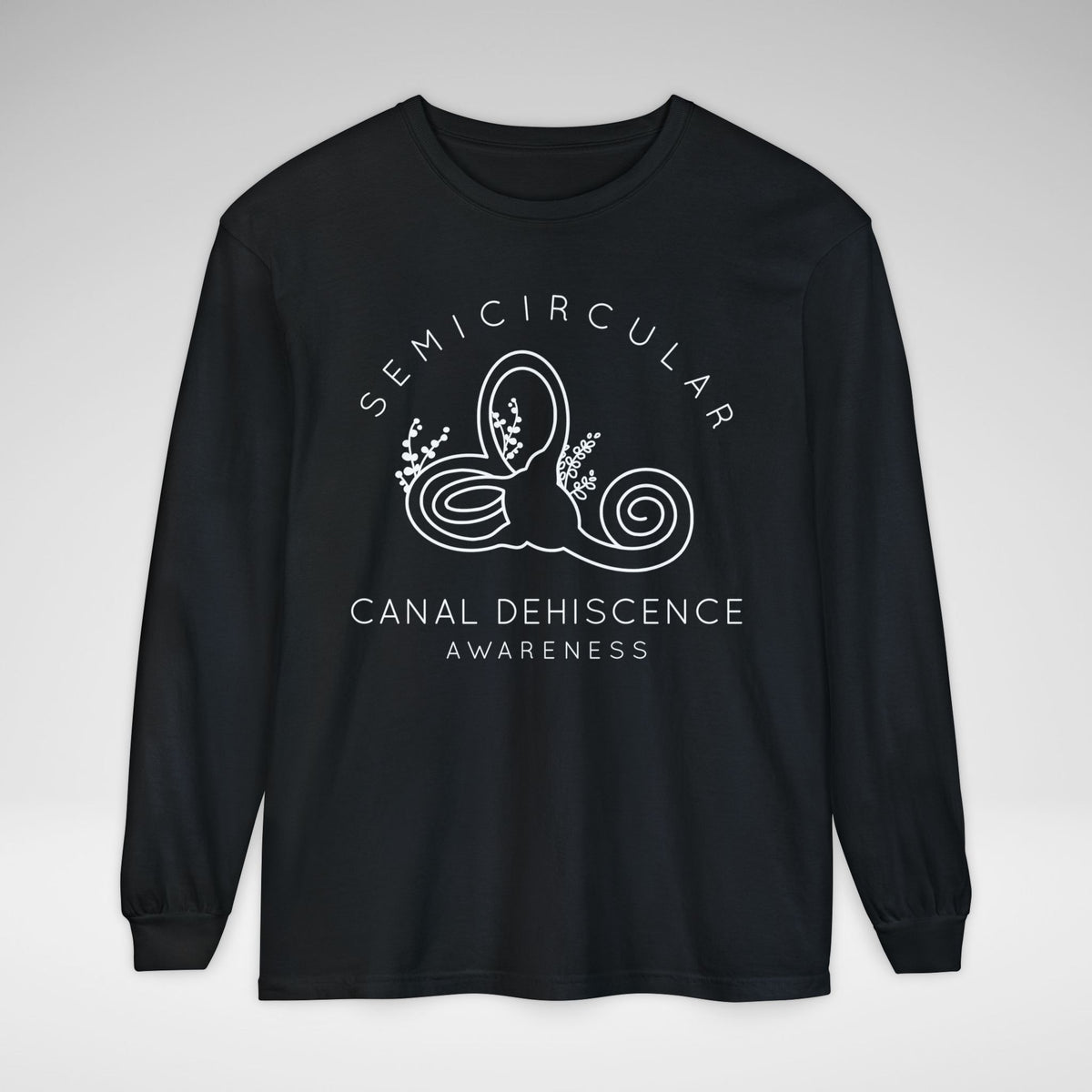 Semicircular Canal Dehiscence Comfort Colors Unisex Garment-dyed Long Sleeve T-Shirt