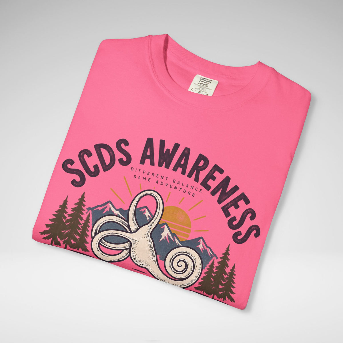 SCDS Awareness “Different Balance, Same Adventure” Comfort Colors Unisex Garment-Dyed T-shirt