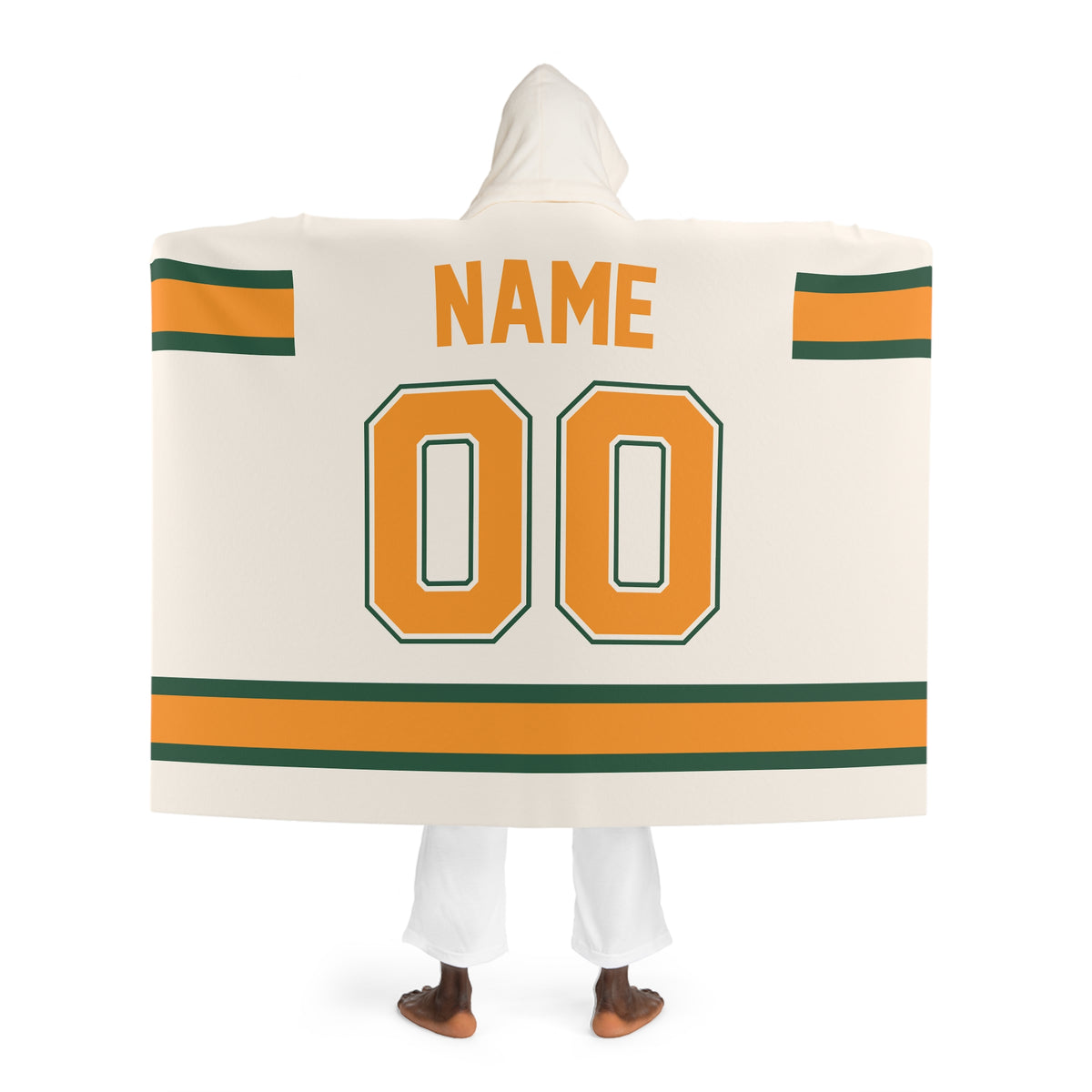 Custom Team Blanket Hooded Sherpa Fleece Blanket – Cozy Oversized Hooded Throw