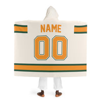 Custom Team Blanket Hooded Sherpa Fleece Blanket – Cozy Oversized Hooded Throw