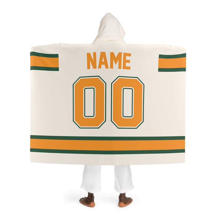 Custom Team Blanket Hooded Sherpa Fleece Blanket – Cozy Oversized Hooded Throw