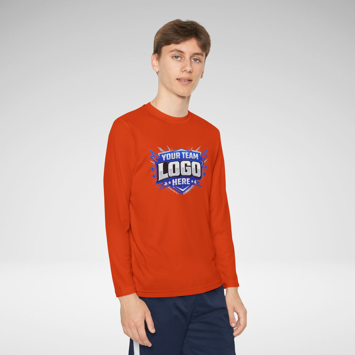 Custom Youth Team Long Sleeve Performance Shirt