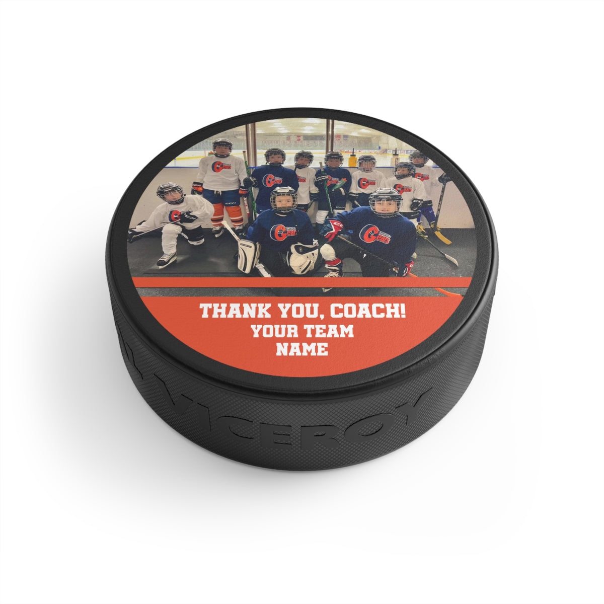 Custom Team Photo Hockey Puck