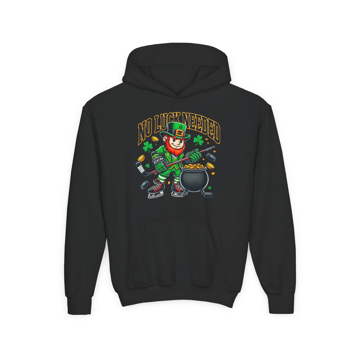 No Luck Needed  Youth Hoodie - St. Patrick's Day