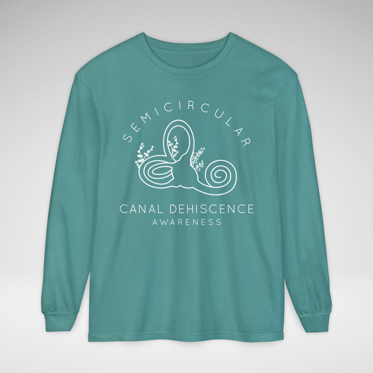 Semicircular Canal Dehiscence Comfort Colors Unisex Garment-dyed Long Sleeve T-Shirt