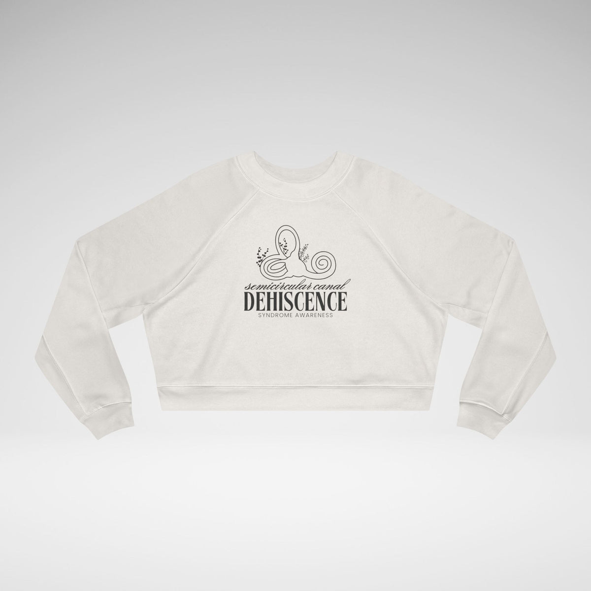 Semicircular Canal Dehiscence Syndrome Awareness Women's Cropped Fleece Pullover