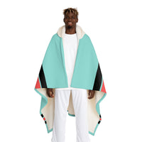 Custom Team Blanket Hooded Sherpa Fleece Blanket – Cozy Oversized Hooded Throw