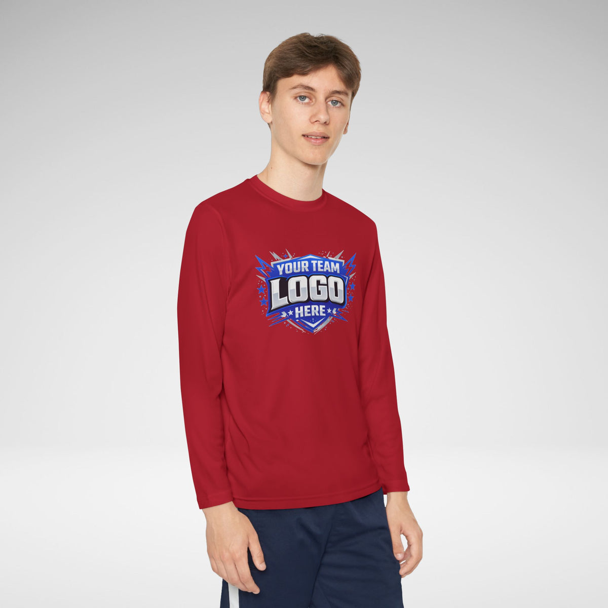 Custom Youth Team Long Sleeve Performance Shirt