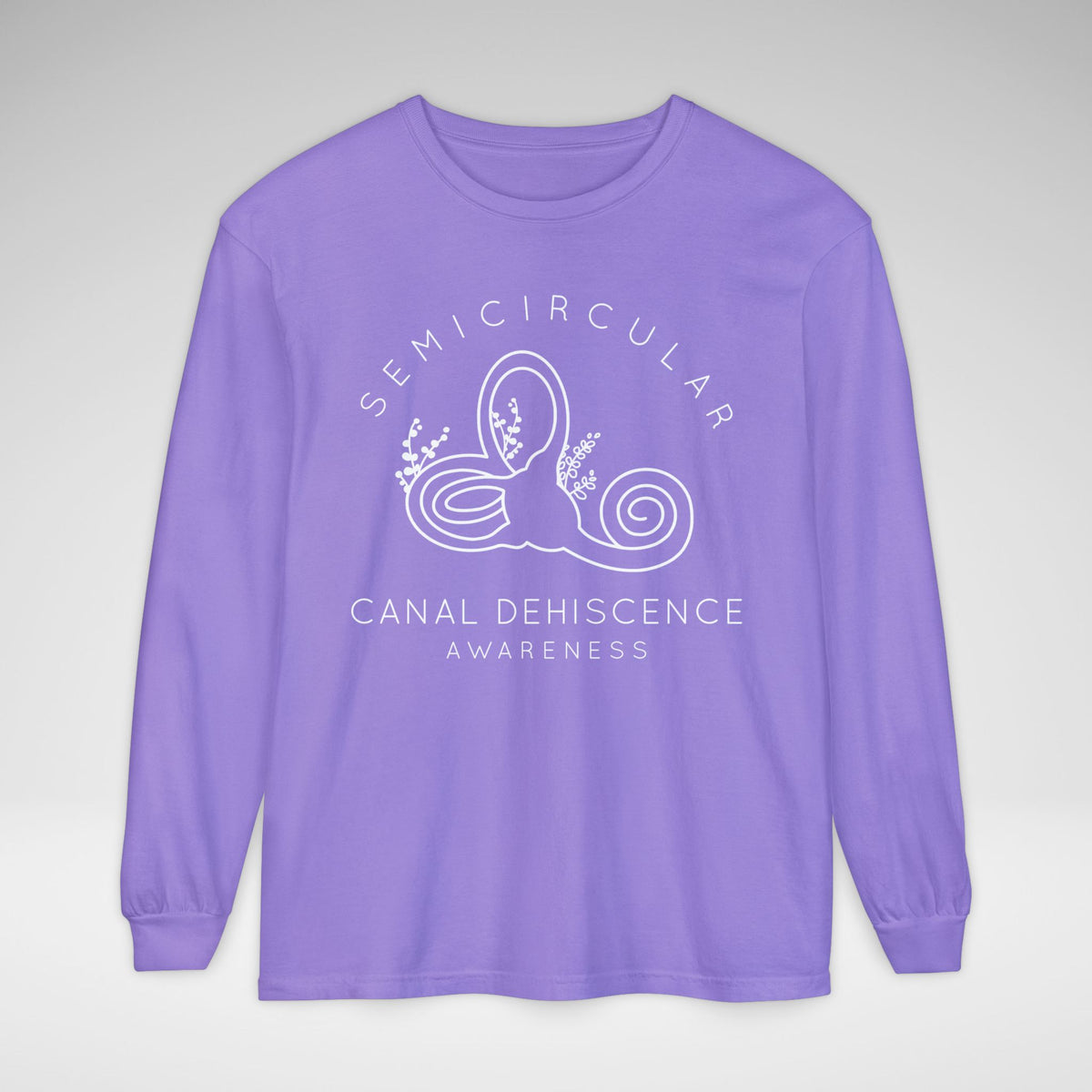 Semicircular Canal Dehiscence Comfort Colors Unisex Garment-dyed Long Sleeve T-Shirt