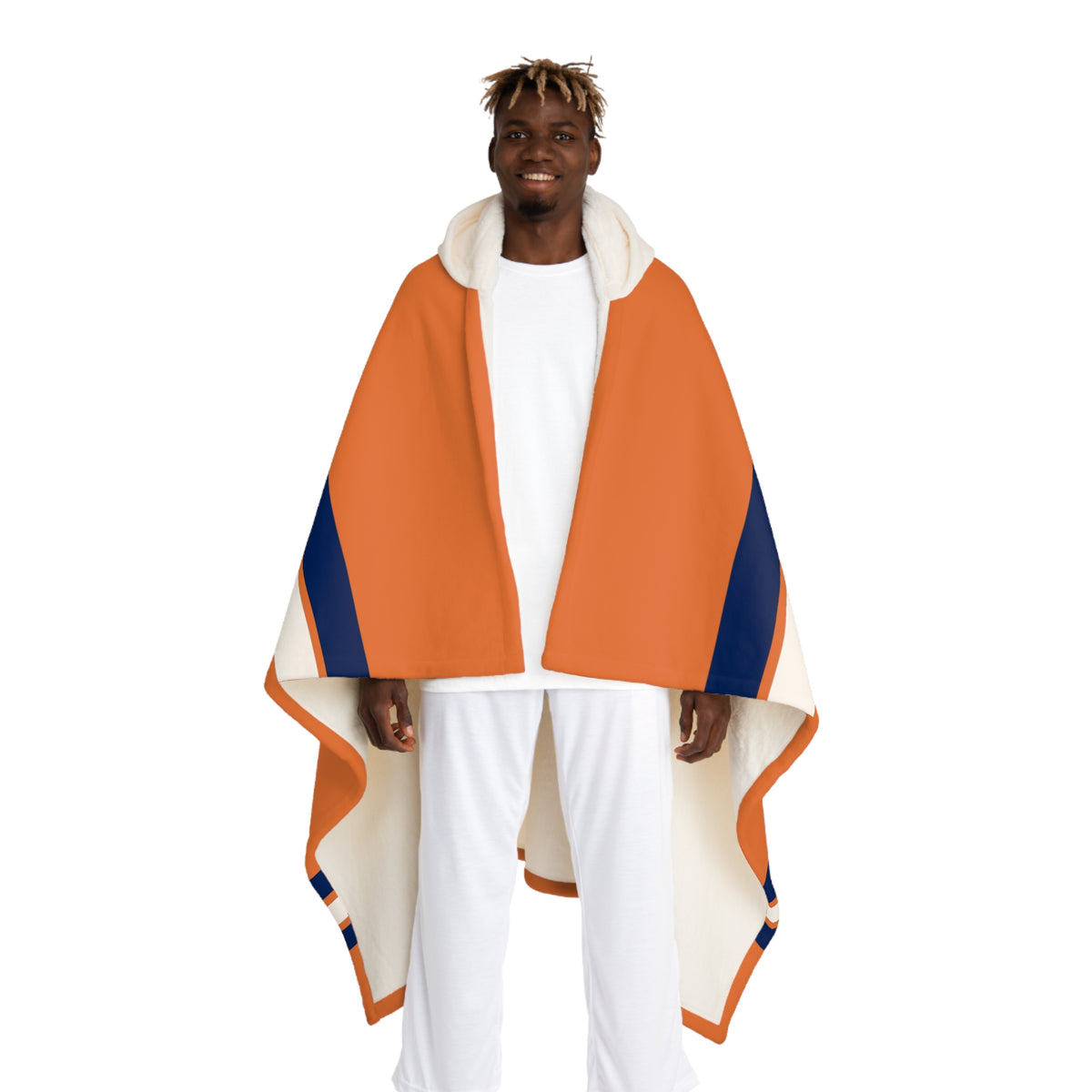 Custom Team Blanket Hooded Sherpa Fleece Blanket – Cozy Oversized Hooded Throw