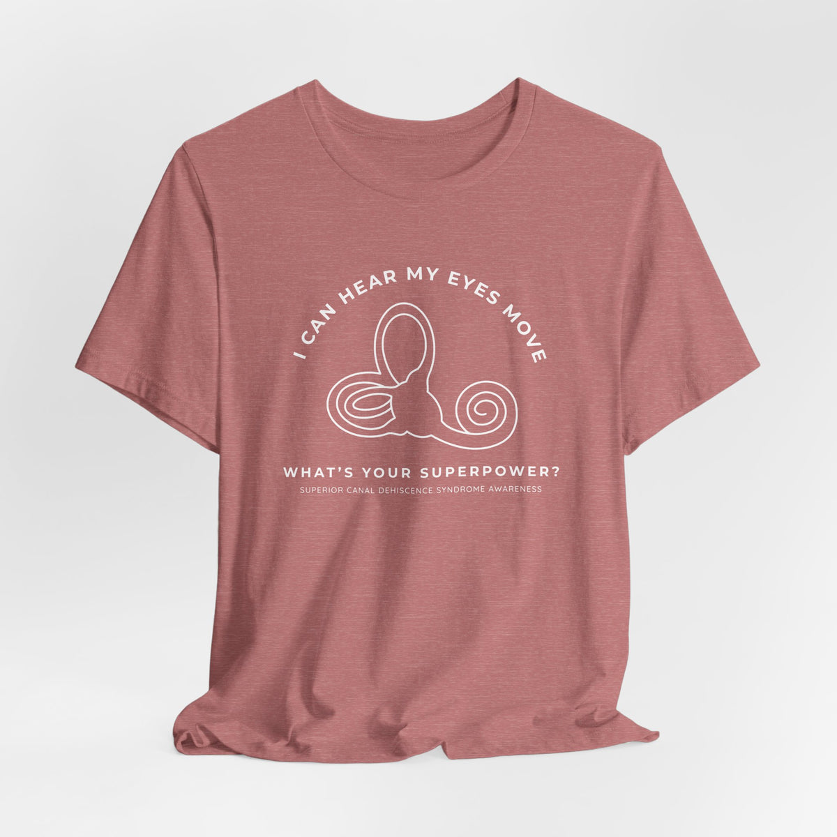 I Can Hear My Eyes Move SCDS Awareness Bella Canvas Unisex Jersey Short Sleeve Tee