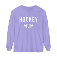 Hockey Mom Comfort Colors Unisex Garment-dyed Long Sleeve T-Shirt