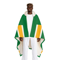 Custom Team Blanket Hooded Sherpa Fleece Blanket – Cozy Oversized Hooded Throw