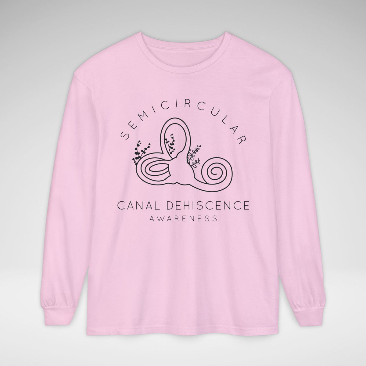 Semicircular Canal Dehiscence Comfort Colors Unisex Garment-dyed Long Sleeve T-Shirt