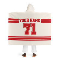 Custom Team Blanket Hooded Sherpa Fleece Blanket – Cozy Oversized Hooded Throw
