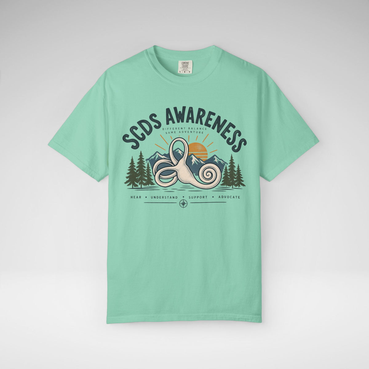 SCDS Awareness “Different Balance, Same Adventure” Comfort Colors Unisex Garment-Dyed T-shirt