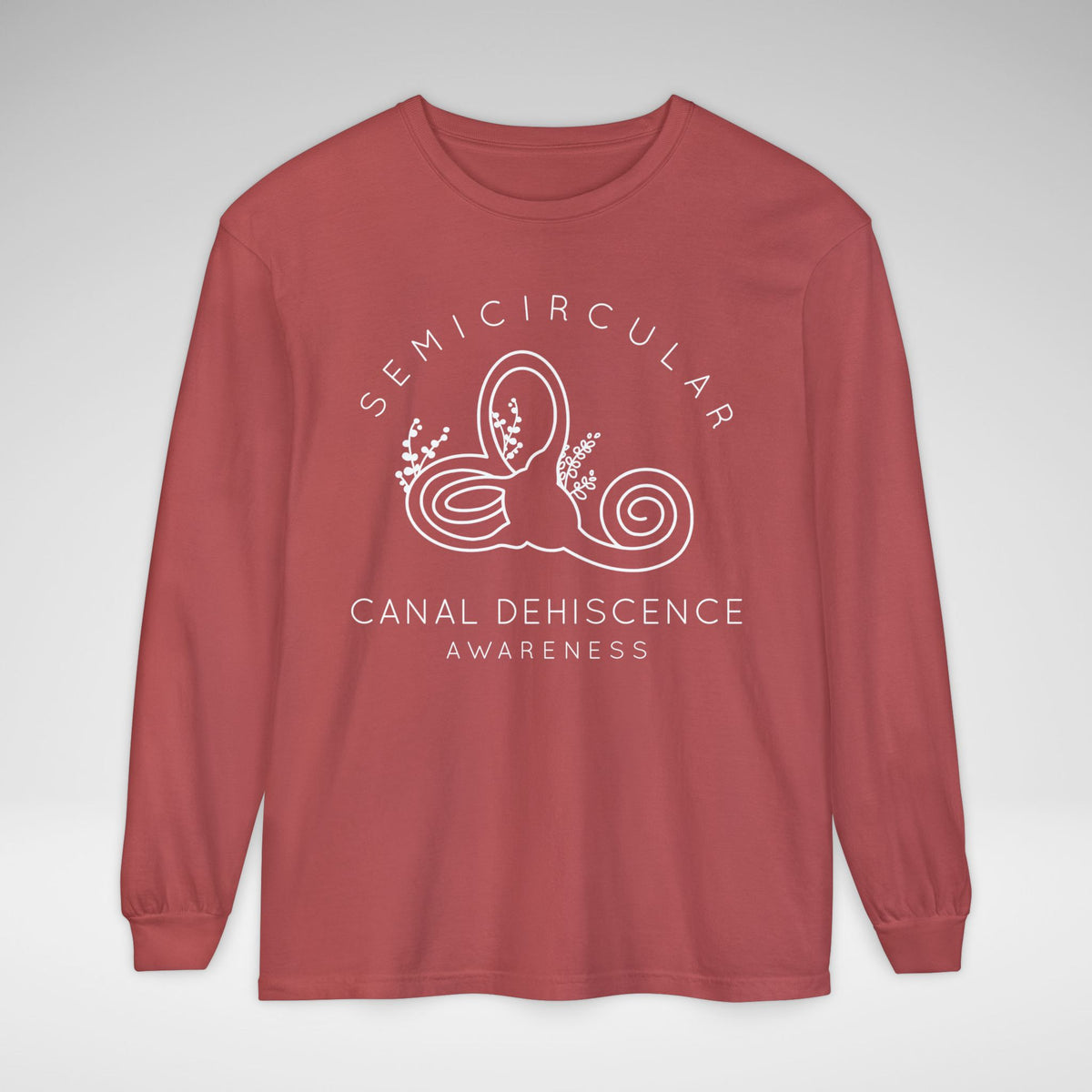 Semicircular Canal Dehiscence Comfort Colors Unisex Garment-dyed Long Sleeve T-Shirt