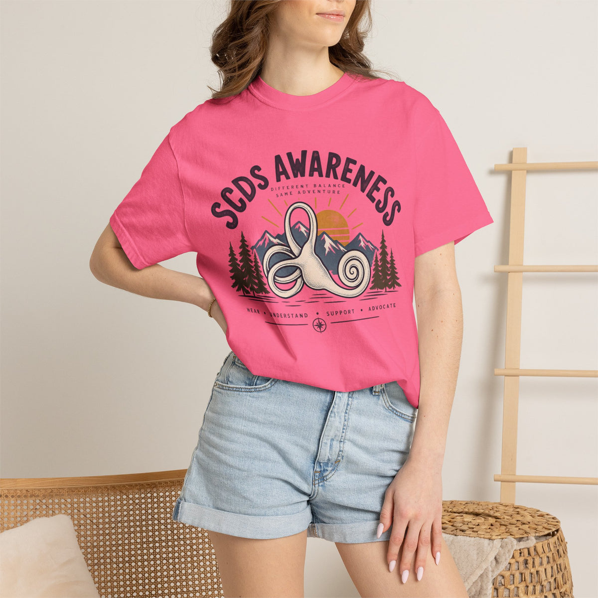 SCDS Awareness “Different Balance, Same Adventure” Comfort Colors Unisex Garment-Dyed T-shirt