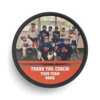 Custom Team Photo Hockey Puck