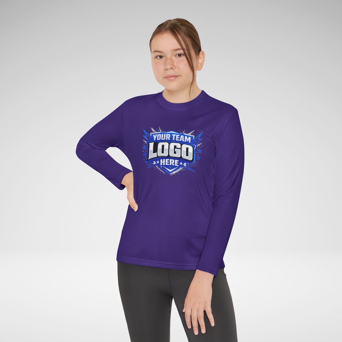 Custom Youth Team Long Sleeve Performance Shirt