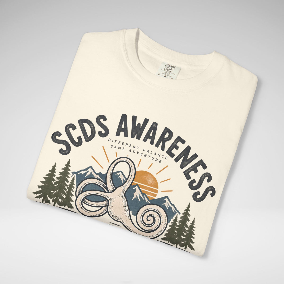 SCDS Awareness “Different Balance, Same Adventure” Comfort Colors Unisex Garment-Dyed T-shirt
