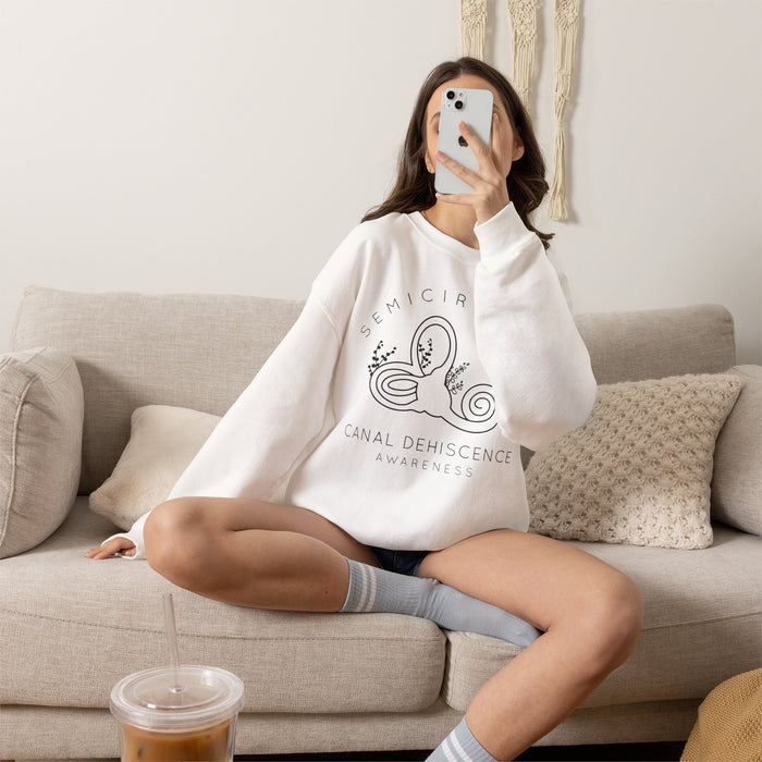 Semicircular Canal Dehiscence Awareness Gildan Unisex Heavy Blend™ Crewneck Sweatshirt