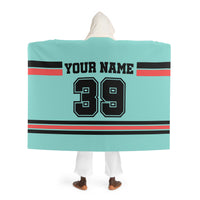 Custom Team Blanket Hooded Sherpa Fleece Blanket – Cozy Oversized Hooded Throw