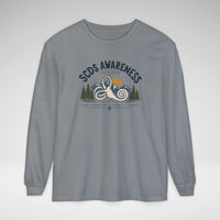 SCDS Awareness “Different Balance, Same Adventure” Comfort Colors Unisex Garment-dyed Long Sleeve T-Shirt
