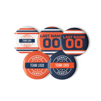 Custom Team Set of Pin Buttons
