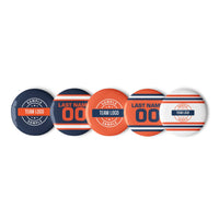 Custom Team Set of Pin Buttons