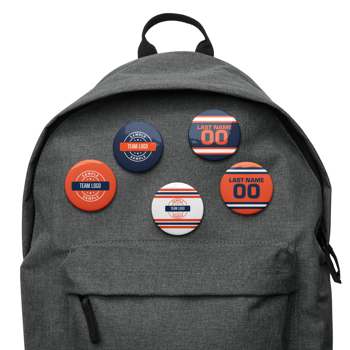 Custom Team Set of Pin Buttons
